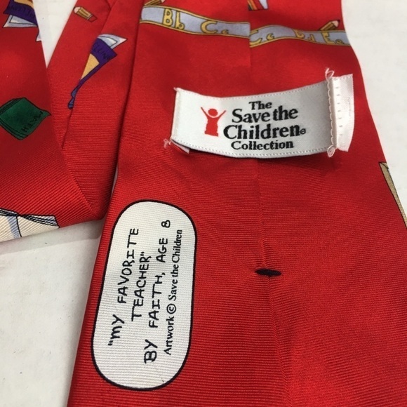 Vintage Save the Children Silk Tie - Picture 5 of 6
